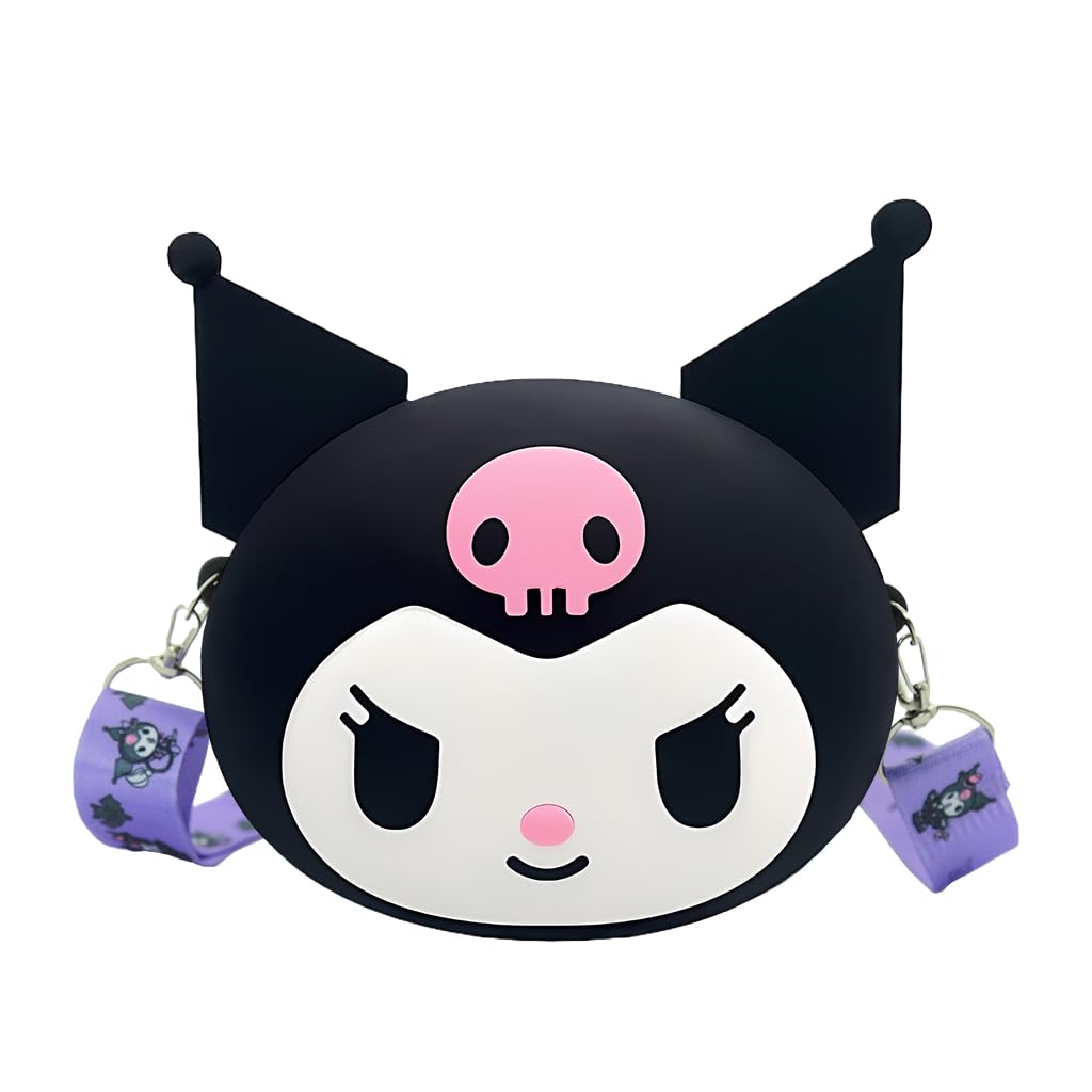 PALAY Mini Earphone Bag Coin Bag Cartoon Kuromi Mini Coin Bag Silicone Earbud Bag Carry Bag with Detachable Shoulder Strap Cute Mini Coin Bag Mini Purse for Kids, Girls, Gift for Girls PALAY Mini Earphone Bag Coin Bag Cartoon Kuromi Mini Coin Bag Silicone Earbud Bag Carry Bag with Detachable Shoulder Strap Cute Mini Coin Bag Mini Purse for Kids, Girls, Gift for Girls